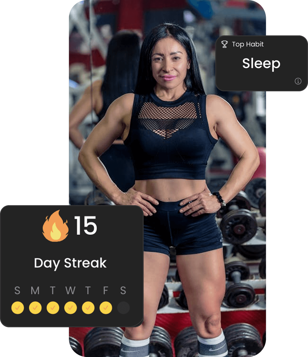 Fitness-Dashboard mit Einblicken